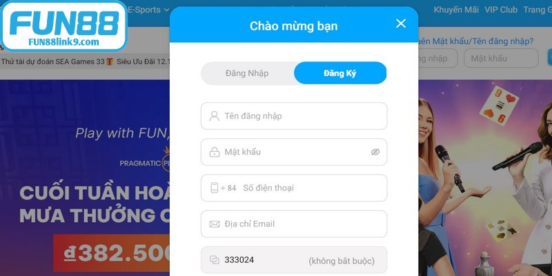 Hướng dẫn đăng ký FUN88 qua vài bước đơn giản