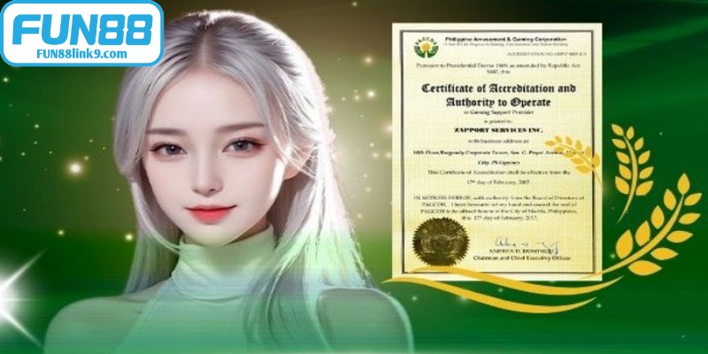 Ý nghĩa giấy phép hoạt động FUN88